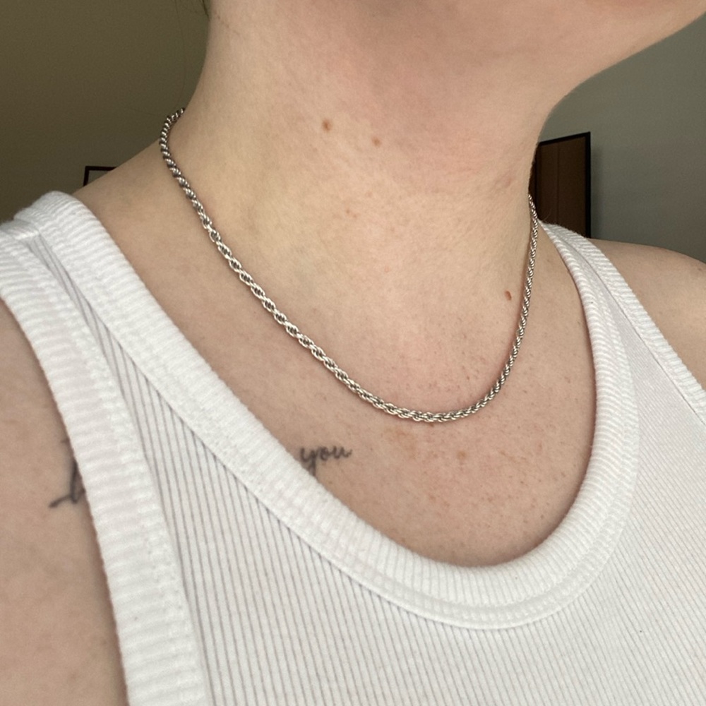 16in Sterling Silver Rope Chain